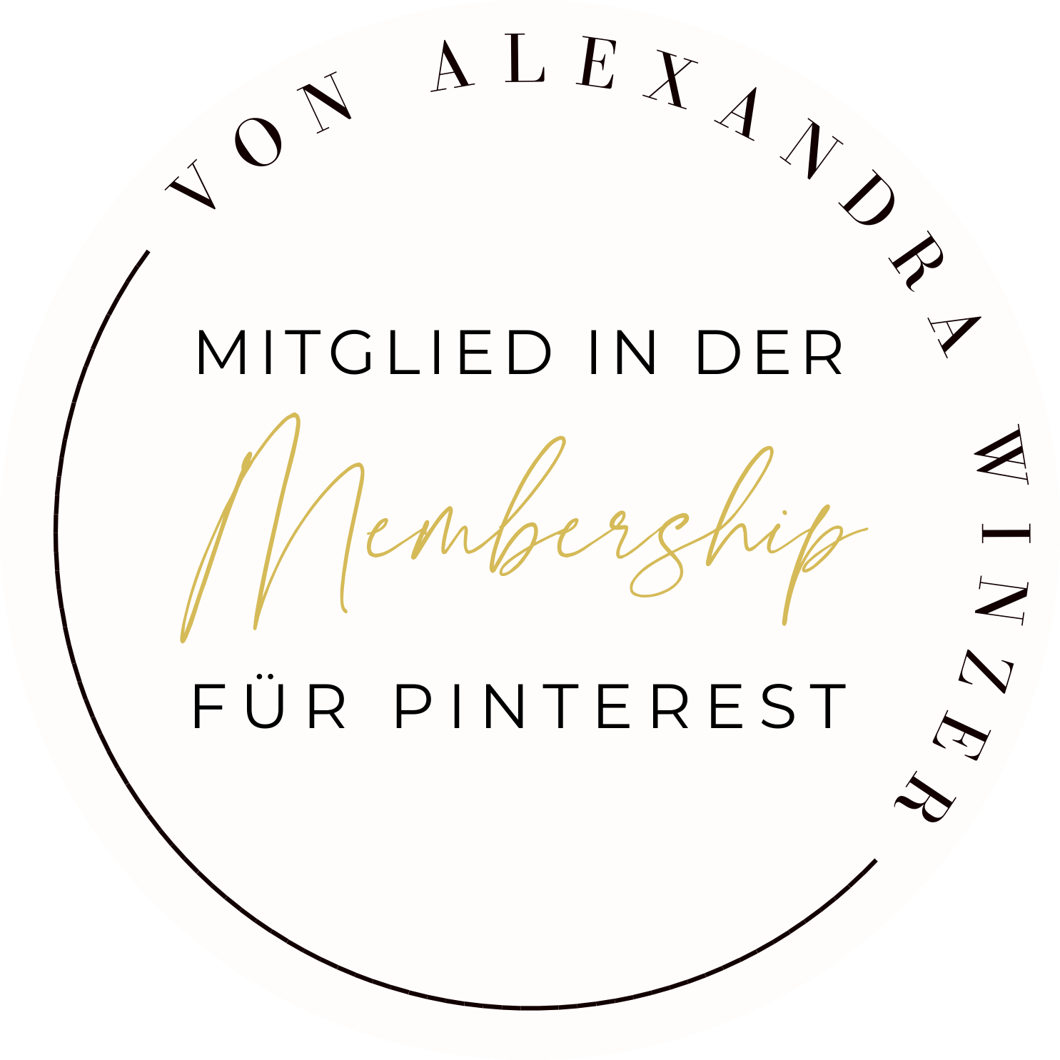 Badge: Mitglied in der Membership für Pinterest von Alexandra Winzer